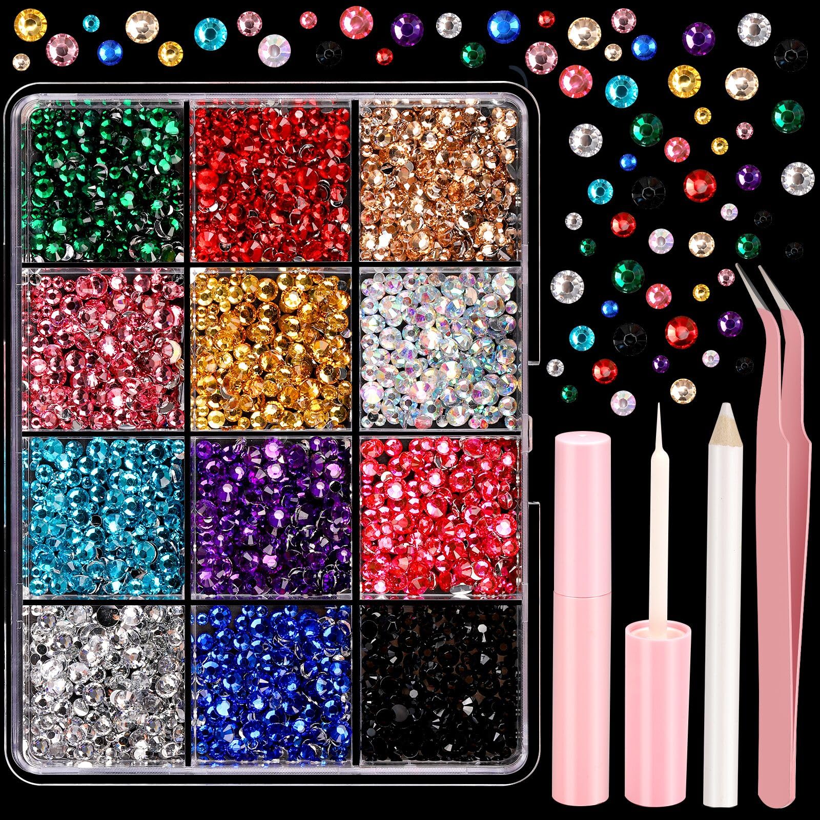 YGDZ kit de piedras faciales para maquillaje de fiesta