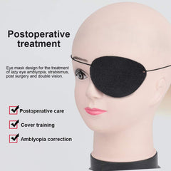 Parche ocular YGDZ negro diseno sencillo para hombres y mujeres.