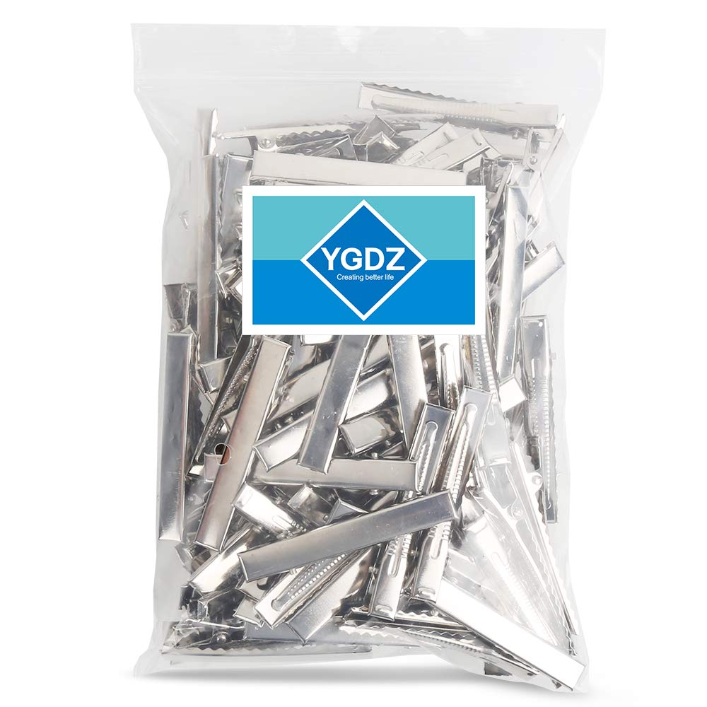 YGDZ pinzas cocodrilo plata 2,17 pulgadas, dientes dentados para agarre seguro