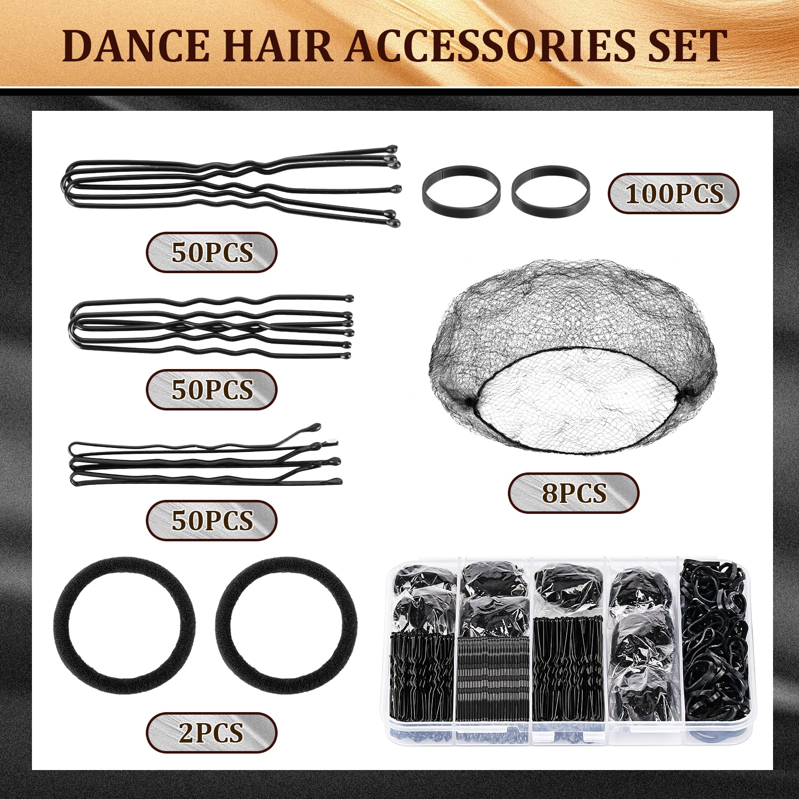 Horquillas para cabello YGQQOY, 50 piezas para mayor sujeción