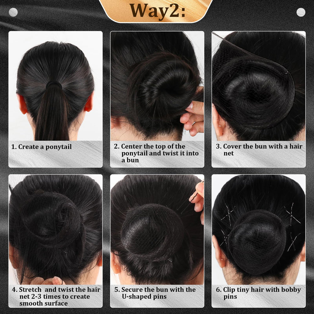 Ligas para el cabello YGQQOY para danza, 2 piezas incluidas