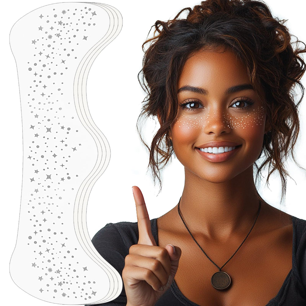 YGQQOY manchas brillantes de cara plateadas para un look sutil y duradero.