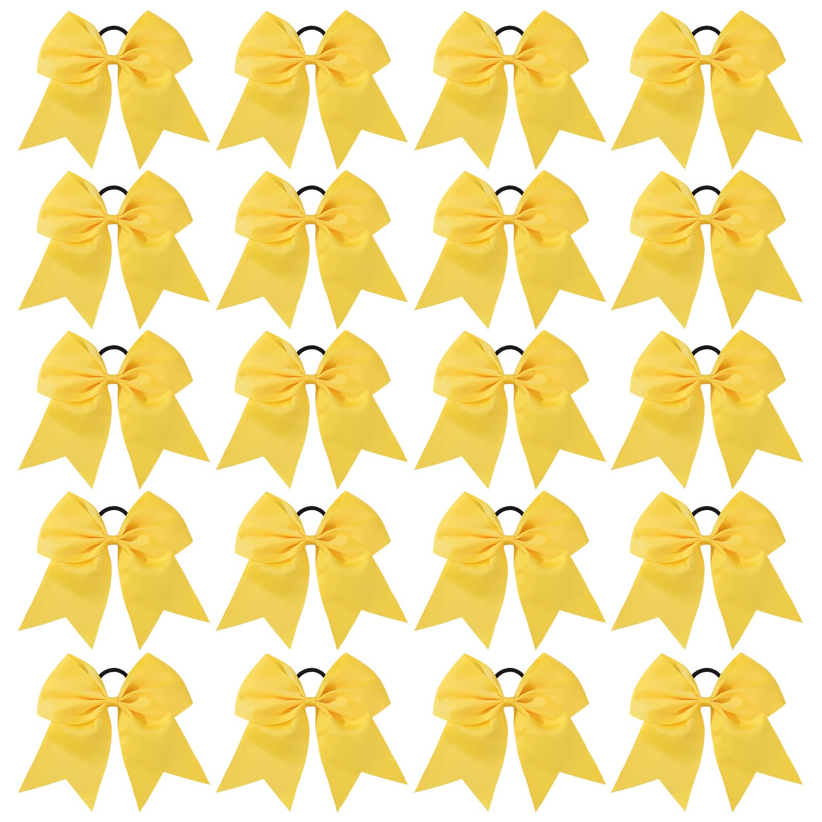 Lazo de pelo YHXX YLEN de 8 pulgadas amarillo para coletas, ideal para fiestas