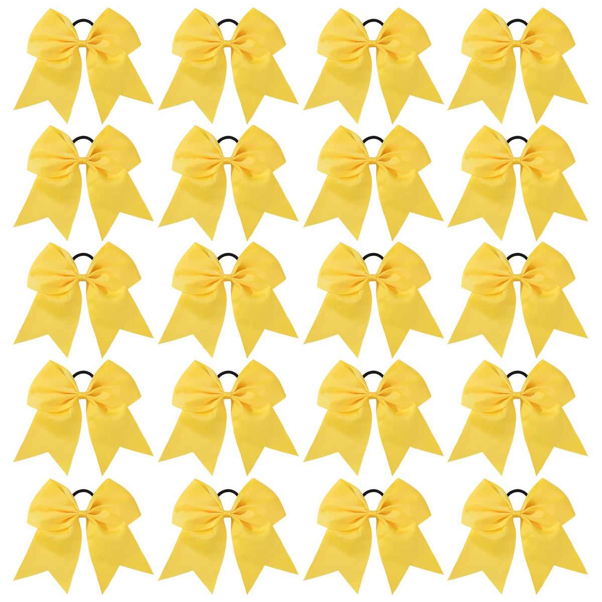 Lazo de pelo YHXX YLEN de 8 pulgadas amarillo para coletas, ideal para fiestas