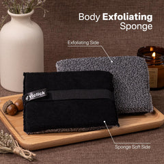 Yiclick exfoliante corporal, dos texturas para exfoliación profunda y suave.