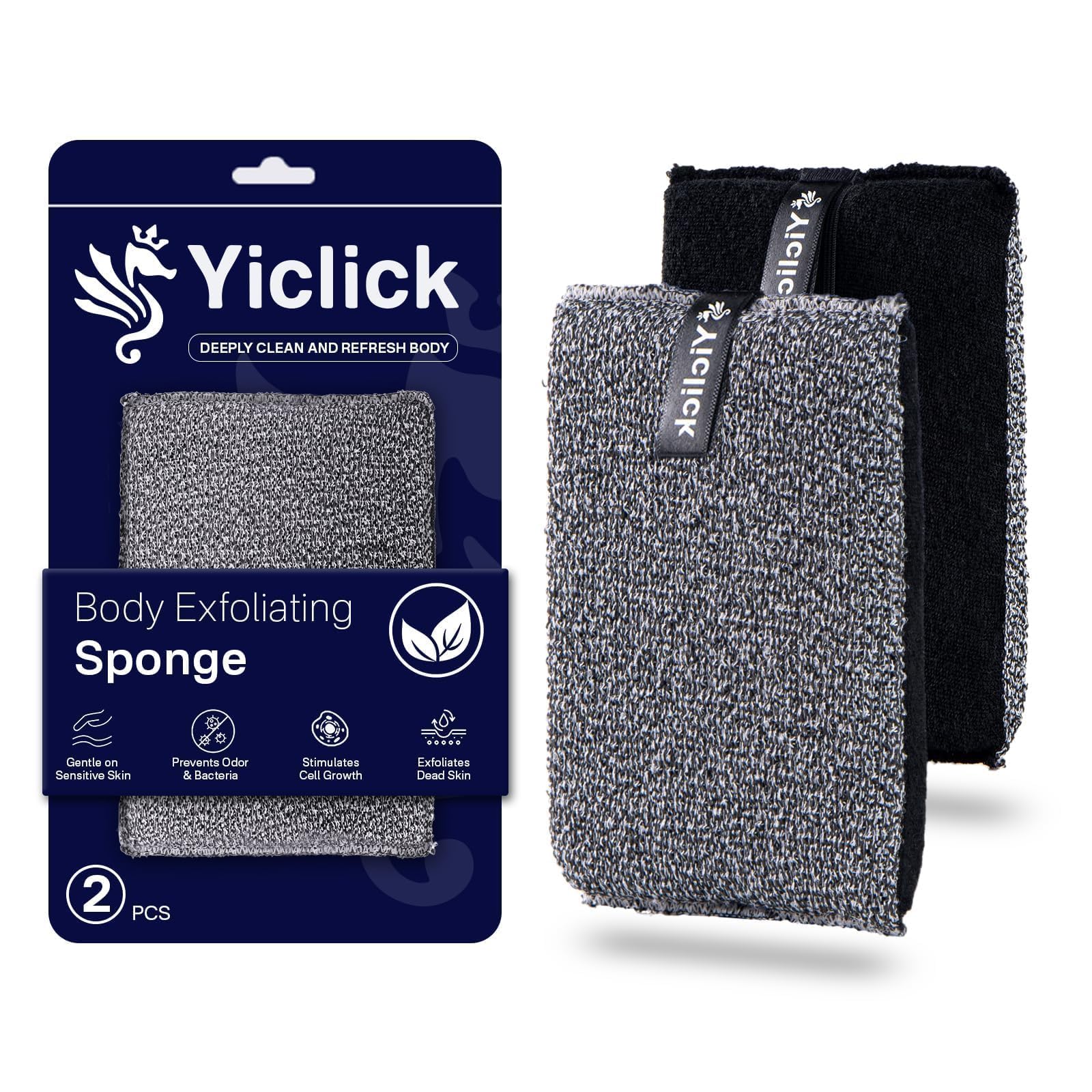 Yiclick exfoliante corporal, espuma lujosa para una limpieza agradable.