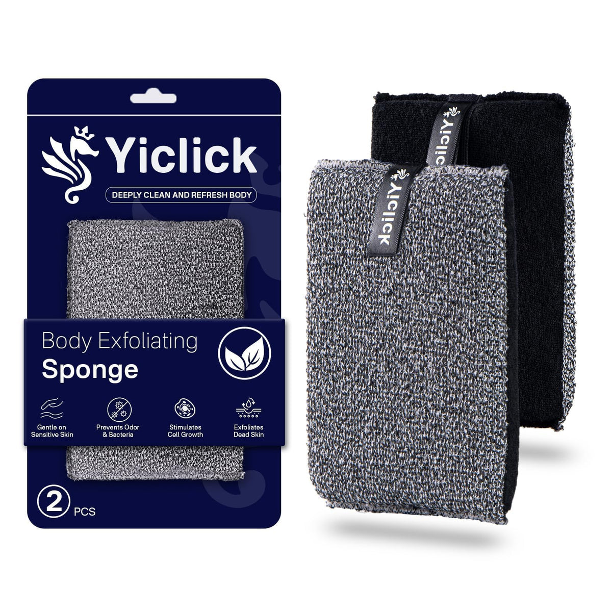 Yiclick exfoliante corporal, espuma lujosa para una limpieza agradable.
