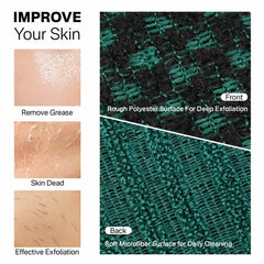 Toalla exfoliante Yiclick fácil de mantener y duradera tras múltiples lavados.