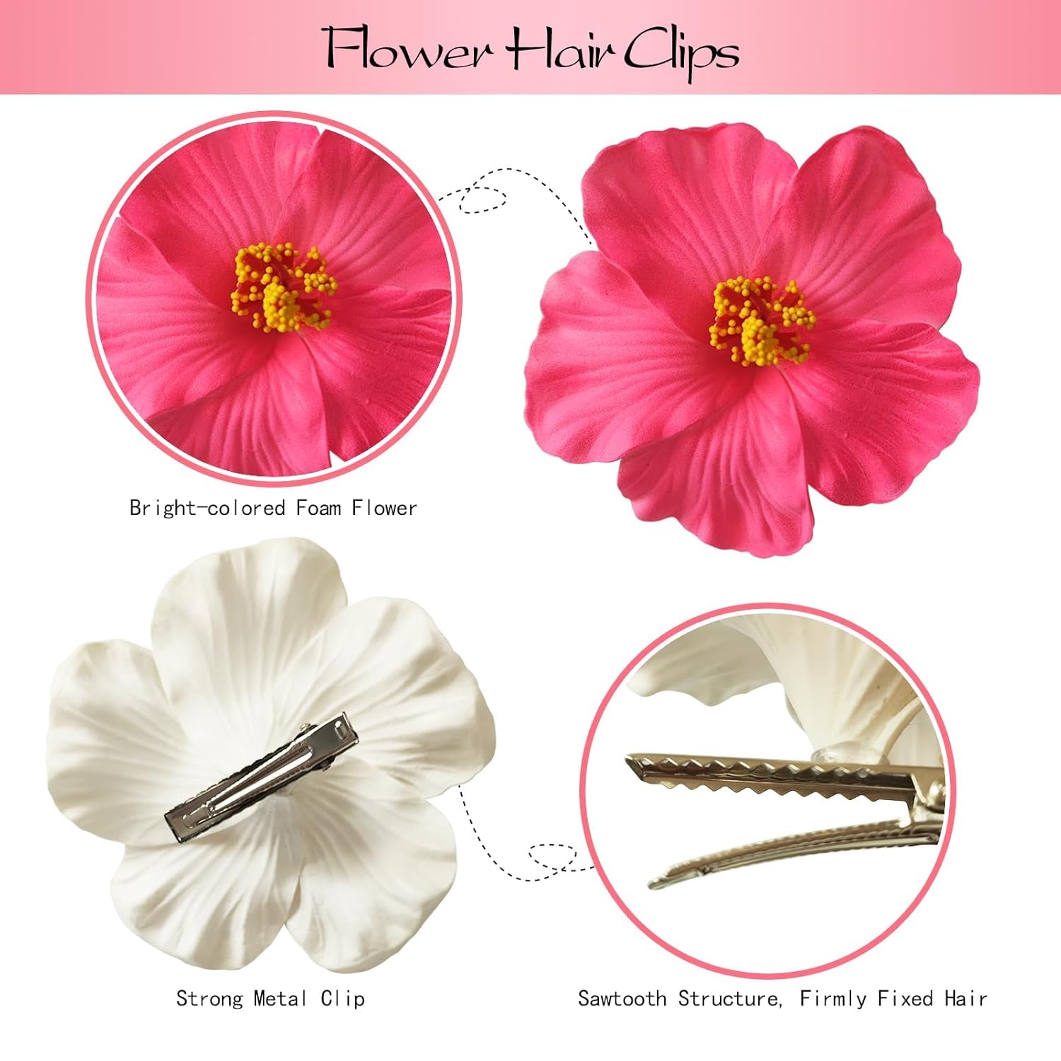 YILANPIN clip de flores para niñas multicolor, añade color duradero