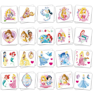 Tatuajes temporales YINFENGKANHAI de princesas Disney para fiestas y recompensas.