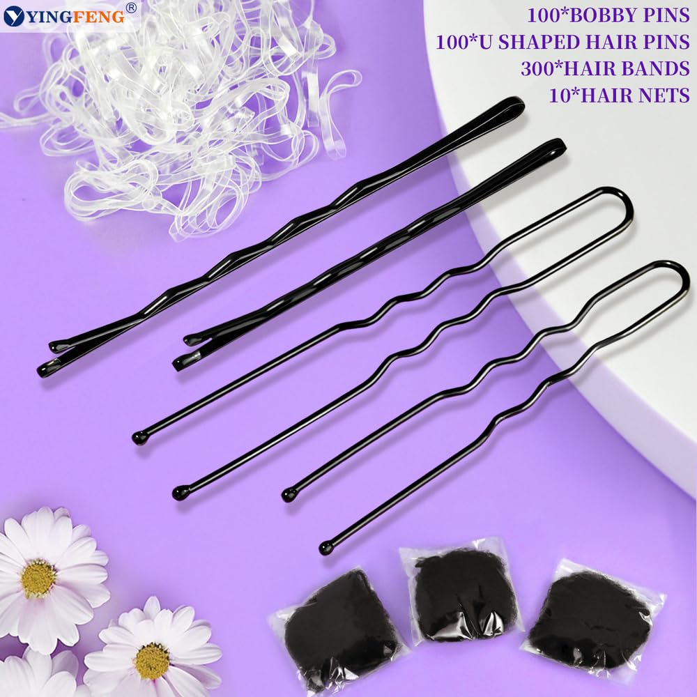 YINGFENG kit completo de peinado para danza, práctico y versátil para varios estilos.