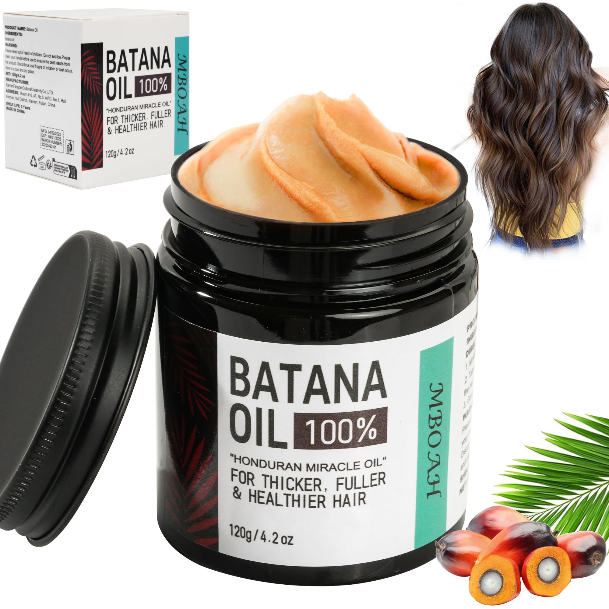YIOMARA Lebanta Vital Batana: botella frontal con aceite puro para cabello