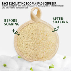 YIQINGJIE exfoliante facial lufa, cara trasera suave terry para limpieza delicada.