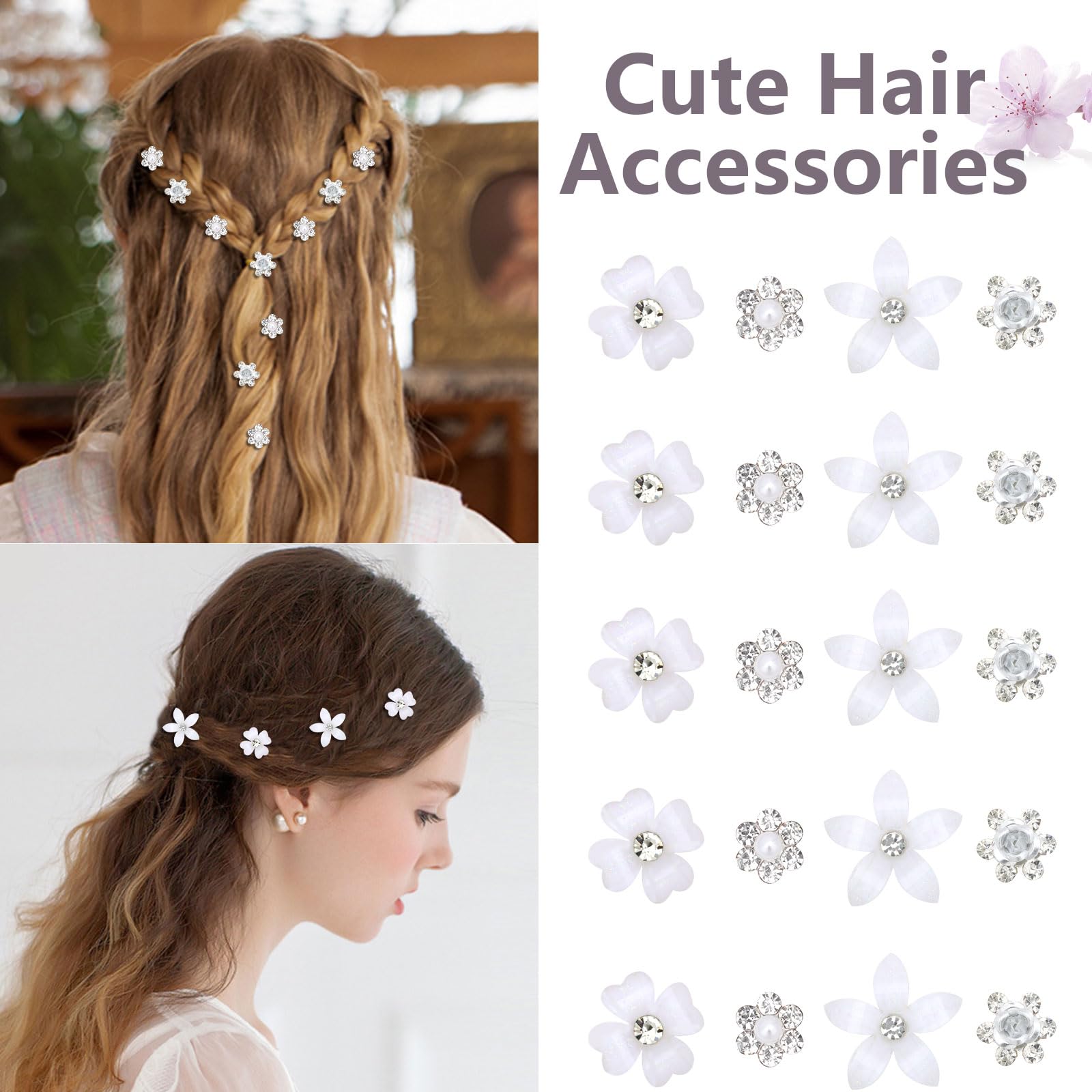 YISSION flores cristal clip: diseño variado para peinados versátiles