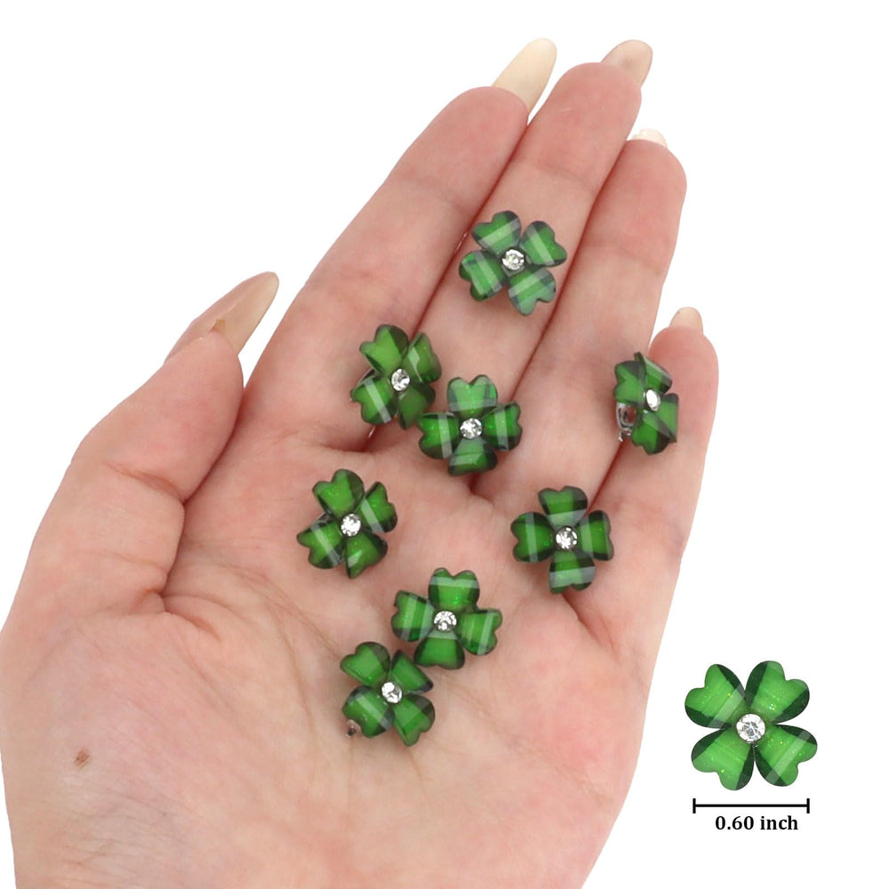 Kit de 20 clips YISSION trébol verde para peinados.