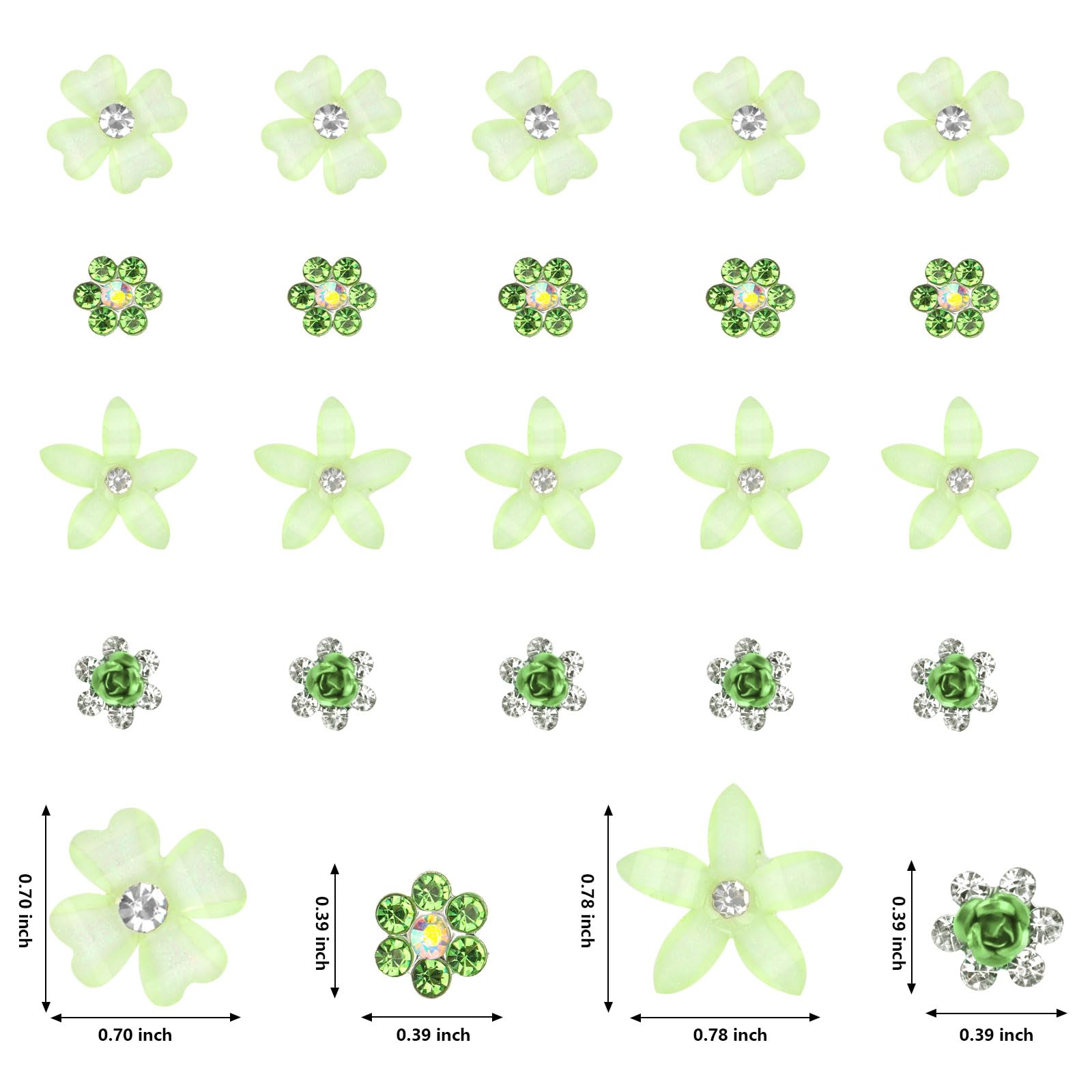 YISSION flor verde diseno-compacto: clips ligeros y fáciles de colocar.