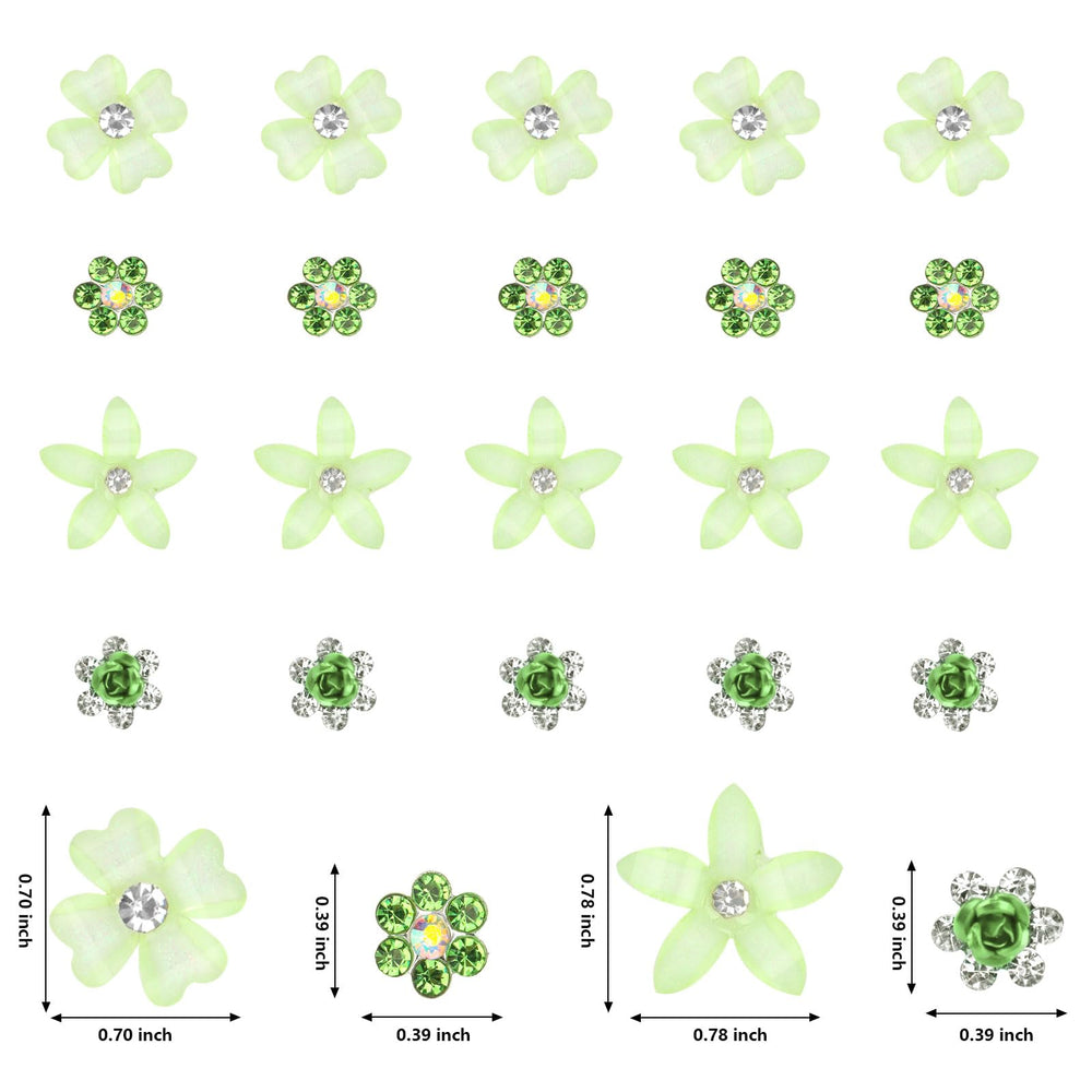 YISSION flor verde diseno-compacto: clips ligeros y fáciles de colocar.