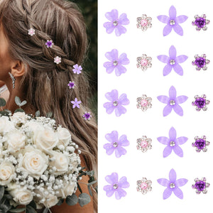 YISSION pins flor morada brillantes para peinados duraderos y elegantes