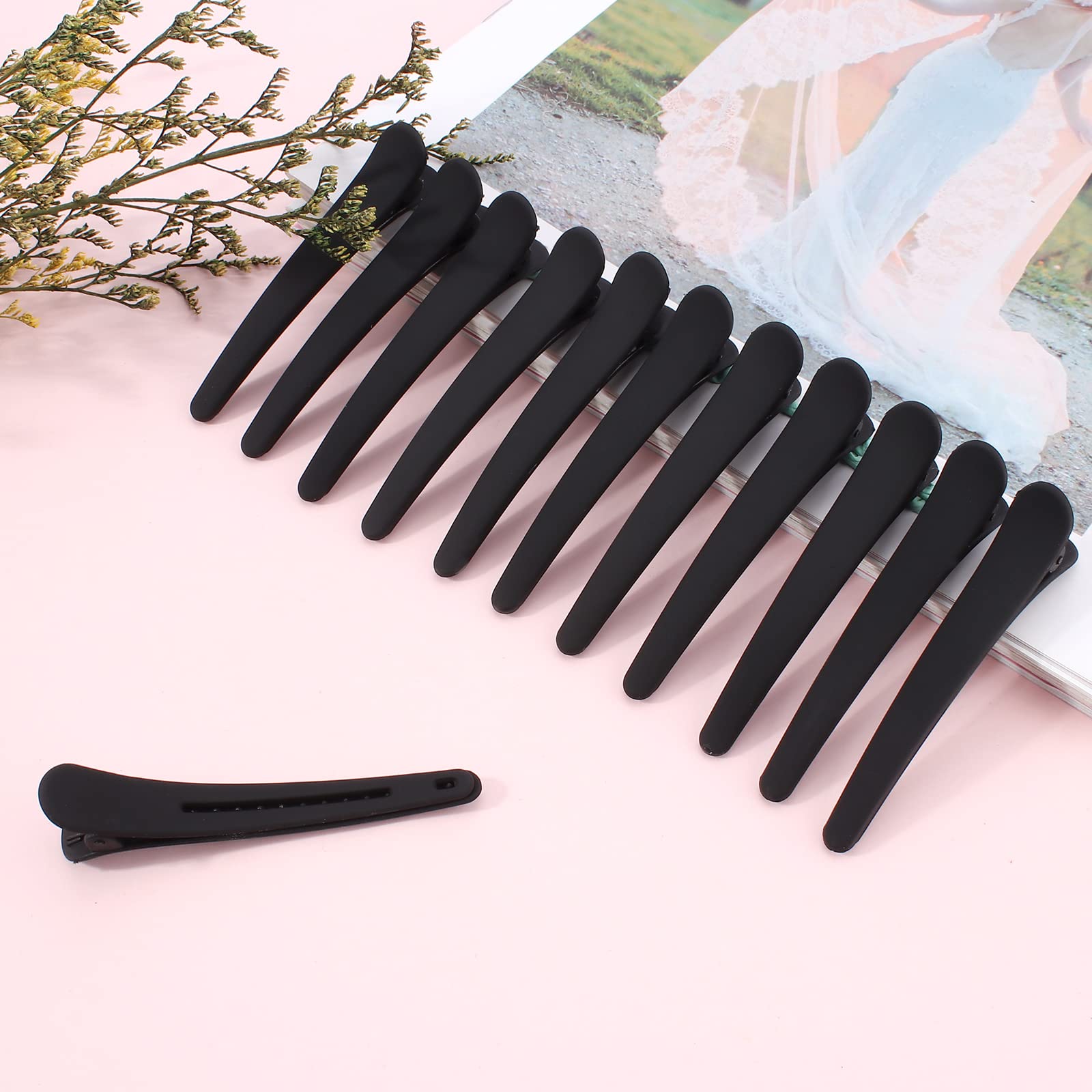 Pinzas YISSION diseño clásico negro para looks elegantes y diarios.