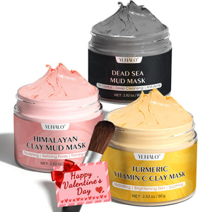 YLNALO mascarilla arcilla cúrcuma vitamina C para brillo suave