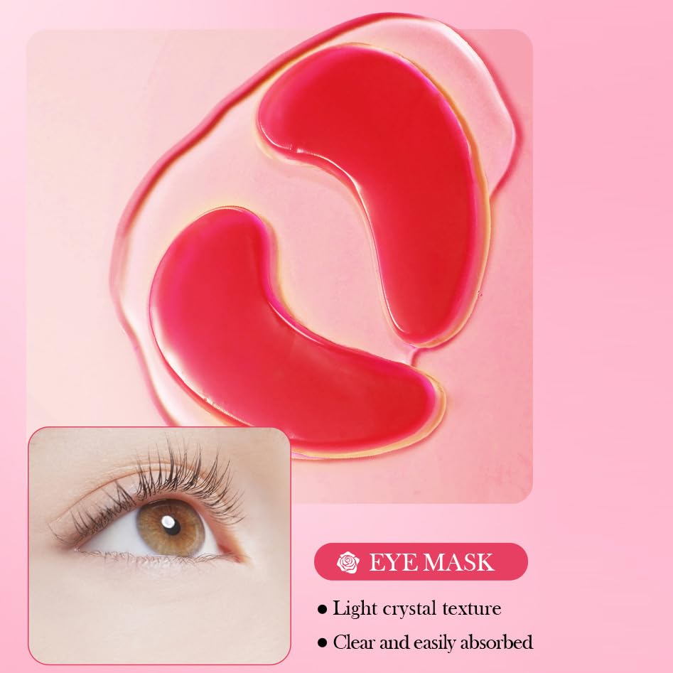 Parches oculares YMEYFAN rosa para elasticidad y contorno de ojos