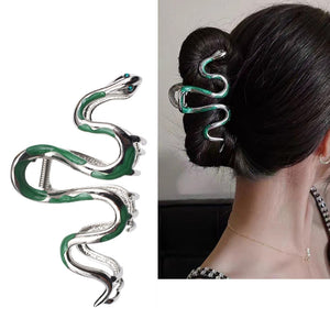 Ynxee horquilla serpiente diseño metalico, ideal para peinados modernos y duraderos.