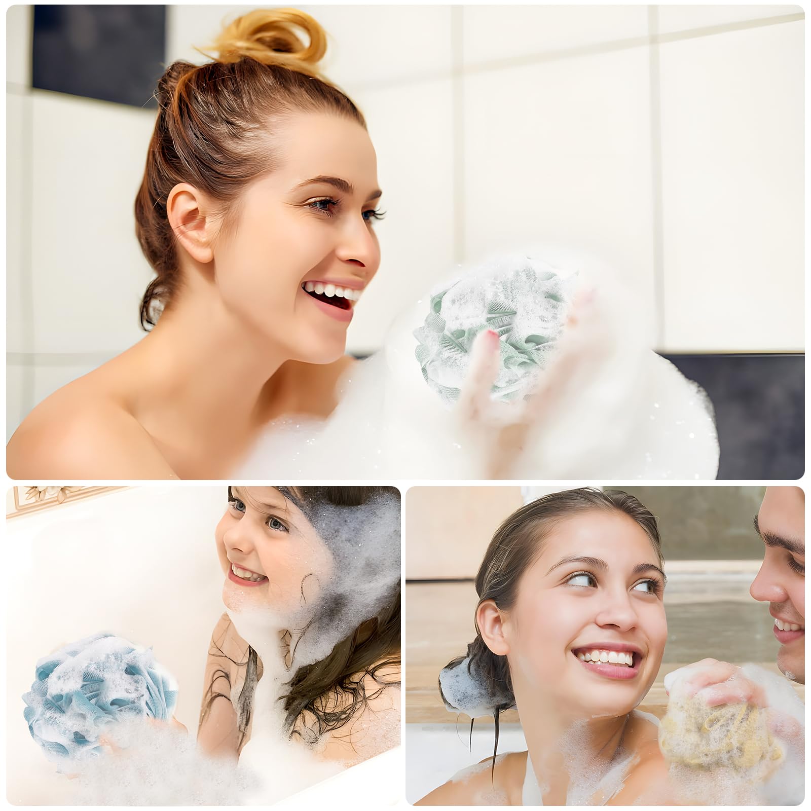 YOGET paquete ducha 4 unidades multicolores para toda la familia.