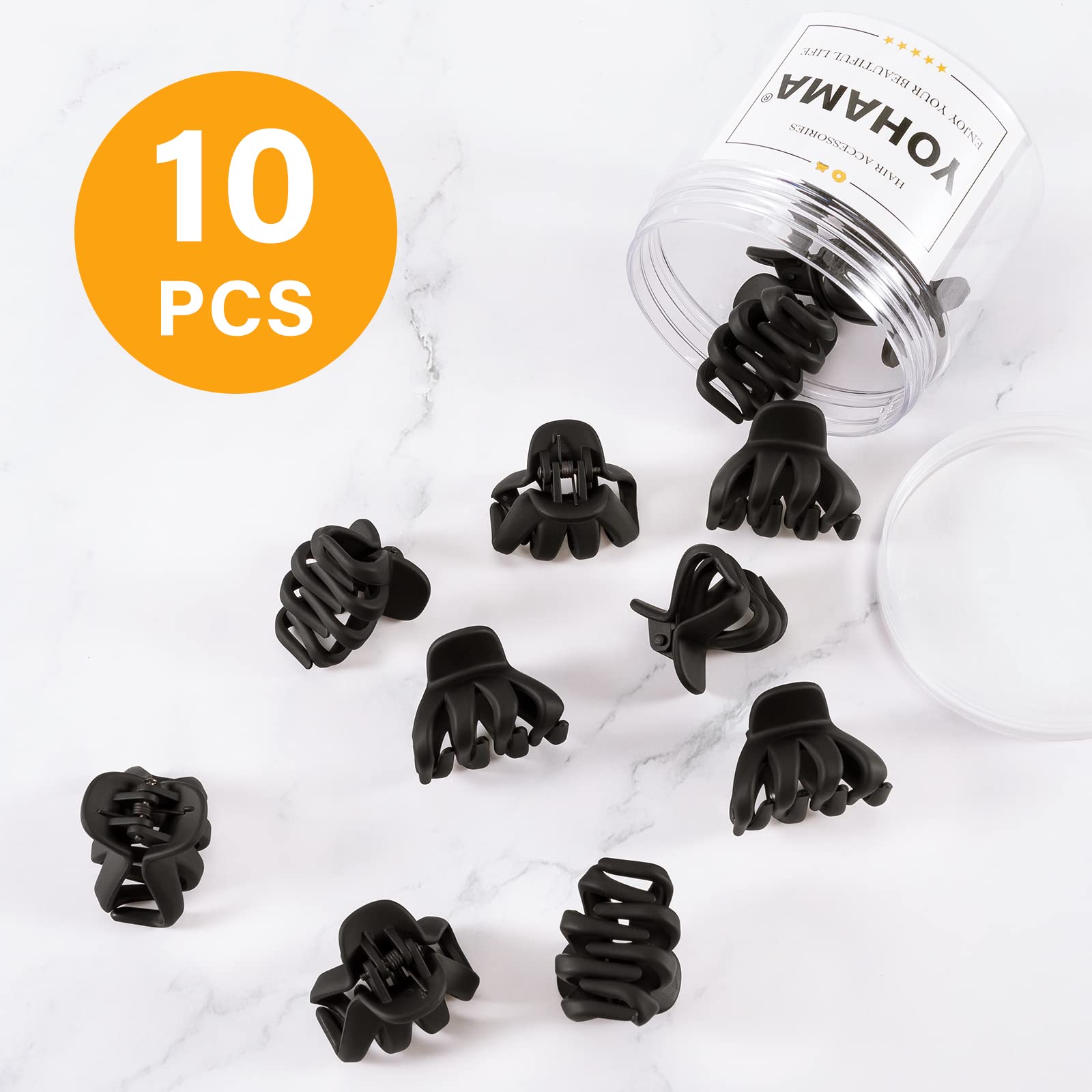 Pinza YOHAMA pulpo negra 4 cm en caja para entrega segura.