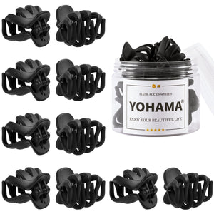 Clip YOHAMA pulpo negro 4 cm para peinado diario y fijación firme.