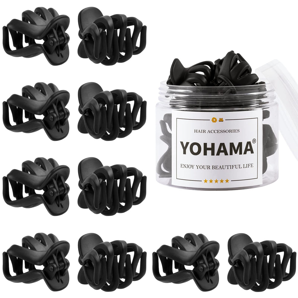 Clip YOHAMA pulpo negro 4 cm para peinado diario y fijación firme.