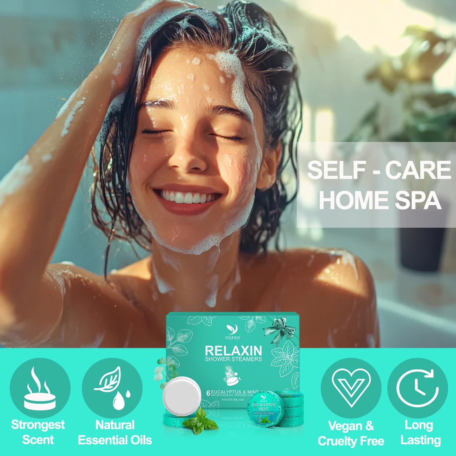 YOJFOJV experiencia aromática en la ducha para relajar el cuerpo.