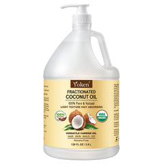 Yoken aceite de coco fraccionado vertido para hidratación suave sin grasa