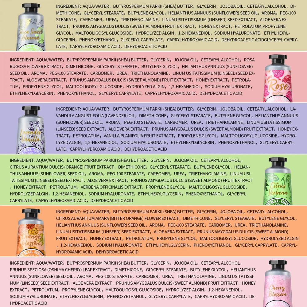 Crema de manos Yoken cerezo, aroma floral suave.