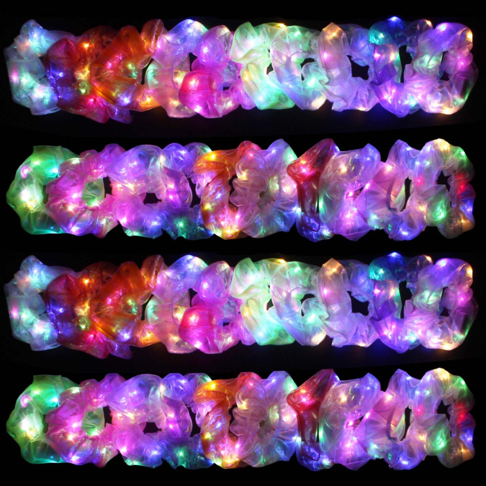 Lazo LED Yomwig para cabello con brillo visible, ideal para fiestas.