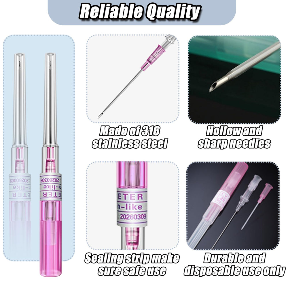 Aguja Yongda catéter 316L, acero duradero para perforaciones confiables.