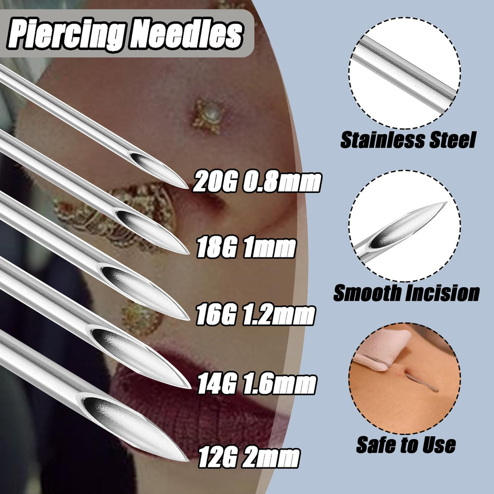 Agujas Yongda perforación 12G-14G, para diferentes piercings