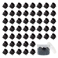 Pinza Yongdeli mini para cabello en negro, sujeción estable para peinados.