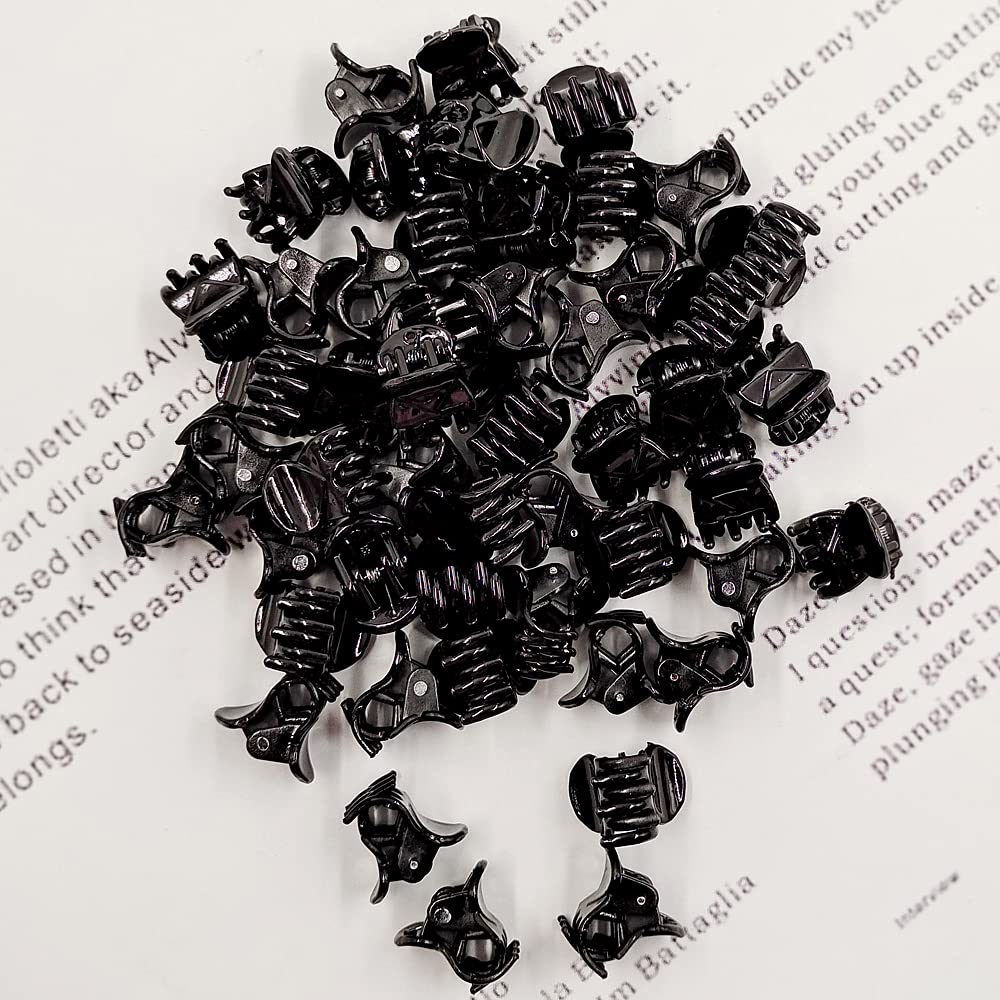 Pinza Yongdeli mini para cabello en negro, útil para peinados rápidos.