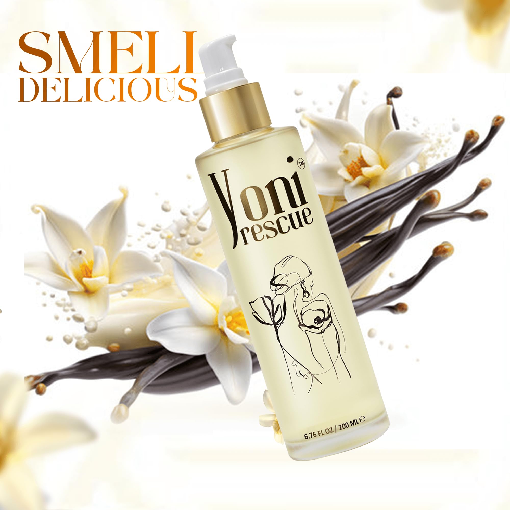 Yoni Rescue aceite cuerpo, absorción rápida, sin sensación grasa.