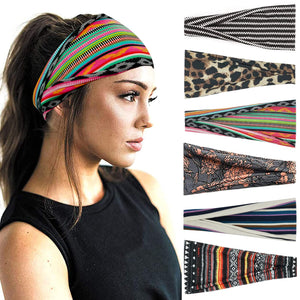 Diadema boho blanca de YONUF para deporte y uso diario.