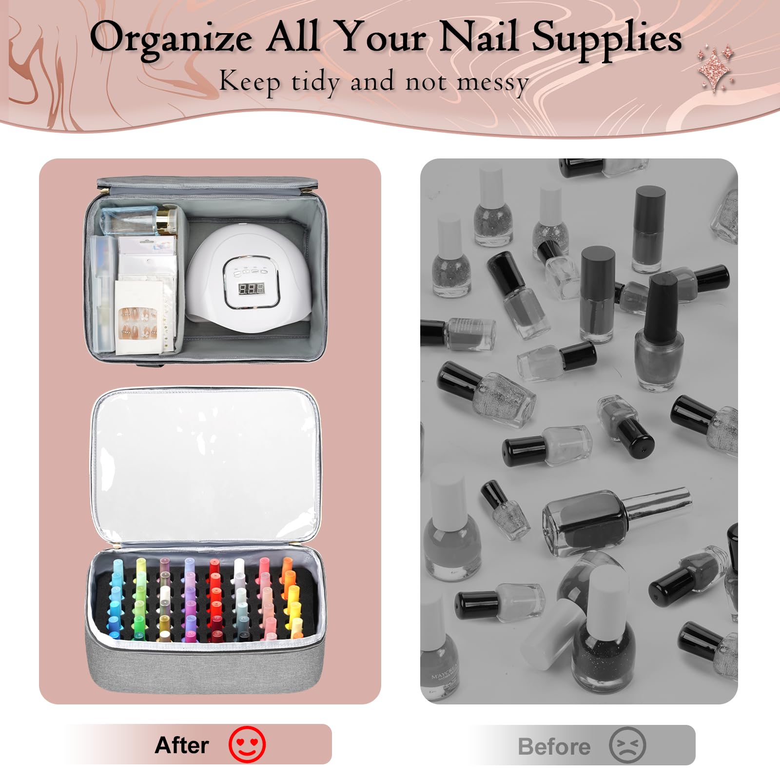 YOREPEK organizador-esmaltes-regalo-destacado, perfecto para amigas y amantes de uñas.