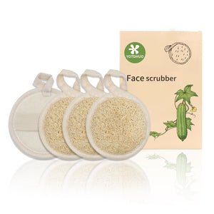 YOTDHUO lufa natural para cuidado facial, limpia poros y purifica la piel.