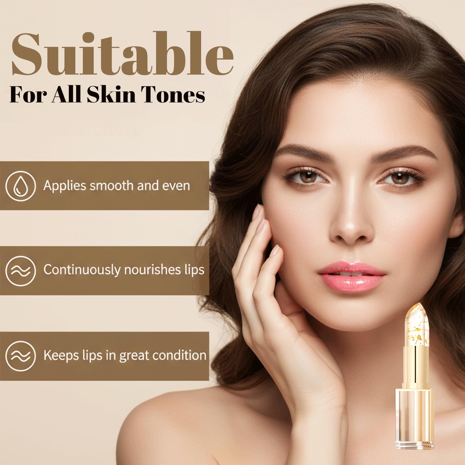 YOTOCK Labial hidrata durante horas, labios suaves y cómodos.