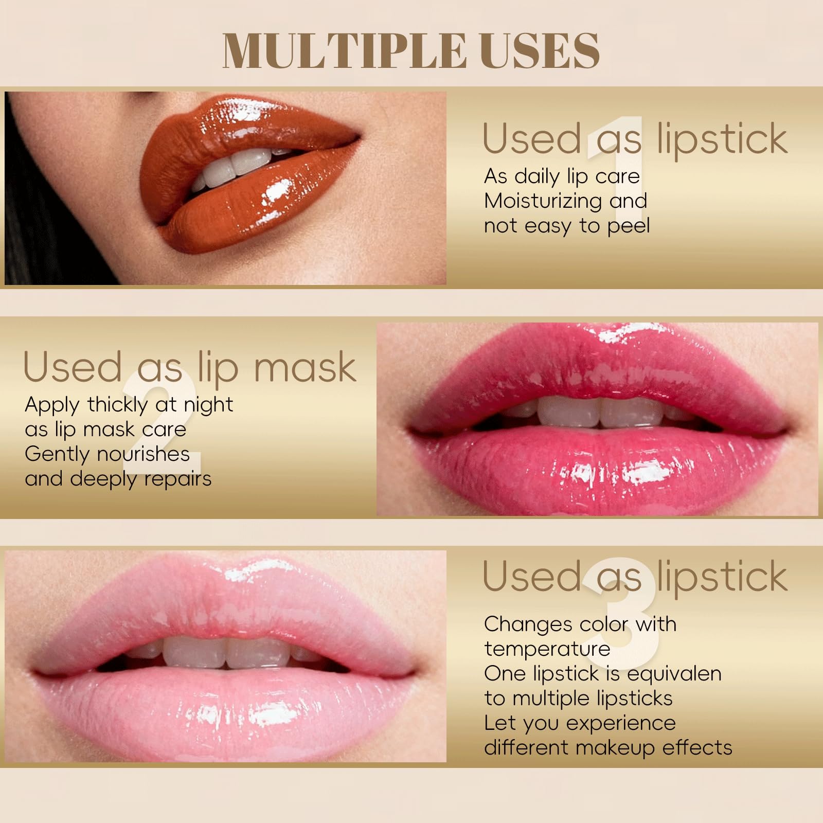YOTOCK Labial textura ligera y sin pegajosidad para uso diario.