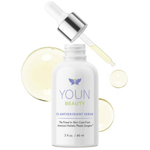 YOUN Beauty Serum vitamina C 20% en frasco opaco para protección antioxidante diaria