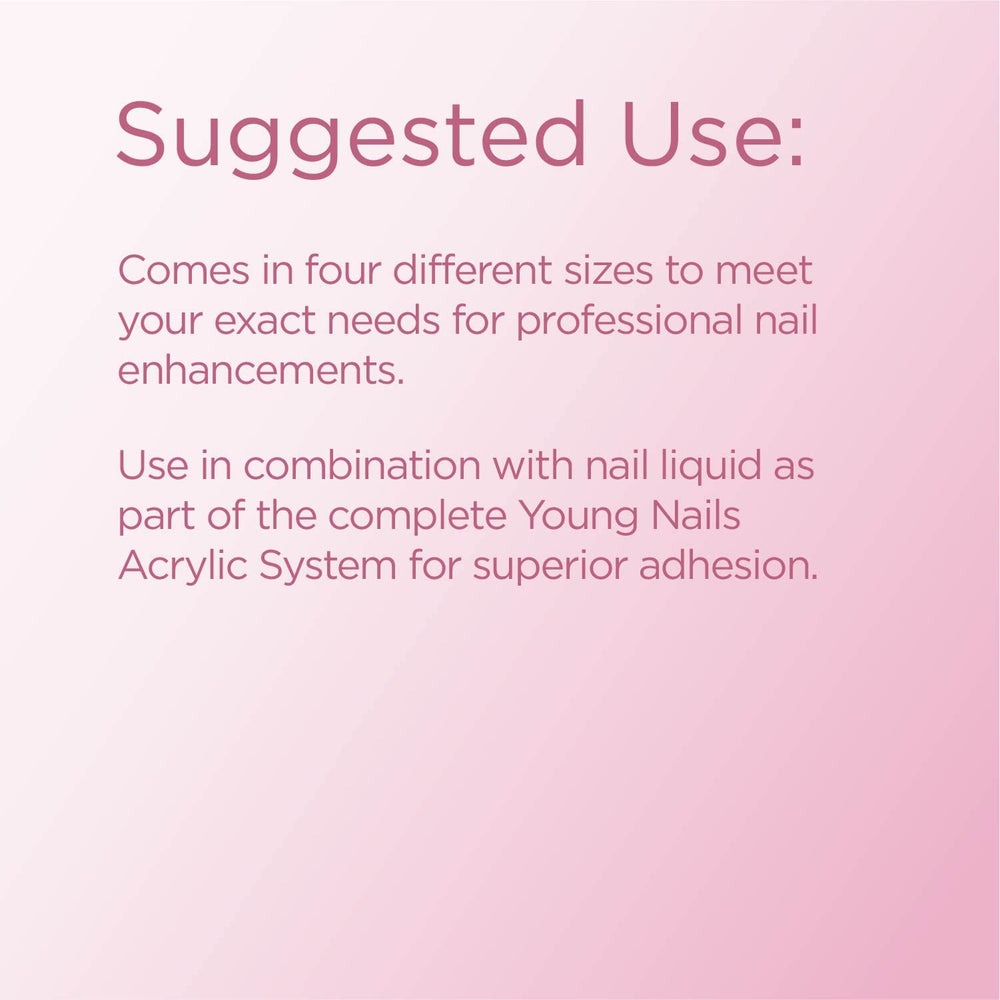 Young Nails Cover, polvo acrílico, adherencia superior para mayor durabilidad sin levantamientos.