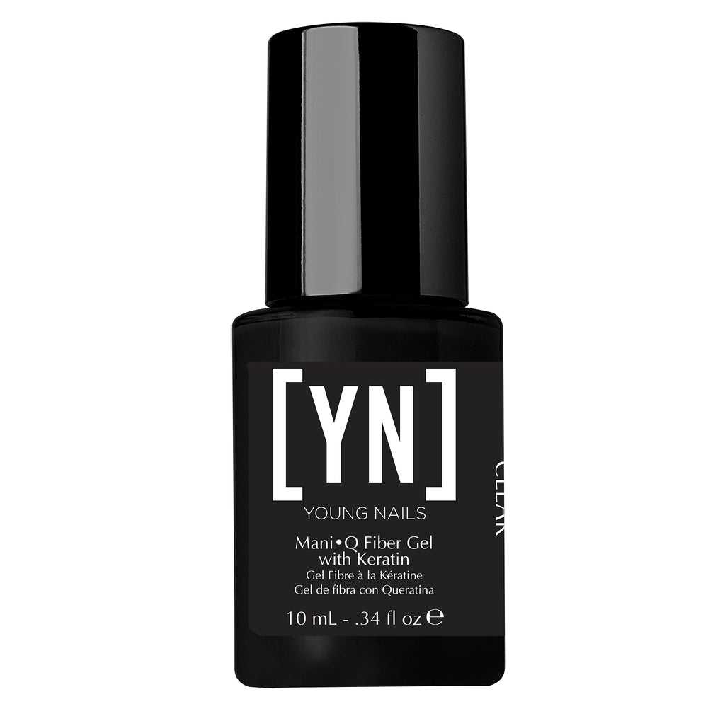 ManiQ Gel de Fibra con Keratina de Young Nails, aplicación suave para uñas duraderas.