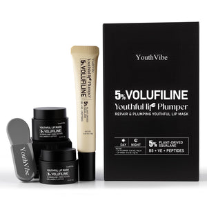 YouthVibe plumper labial en bote para volumen suave y hidratación.