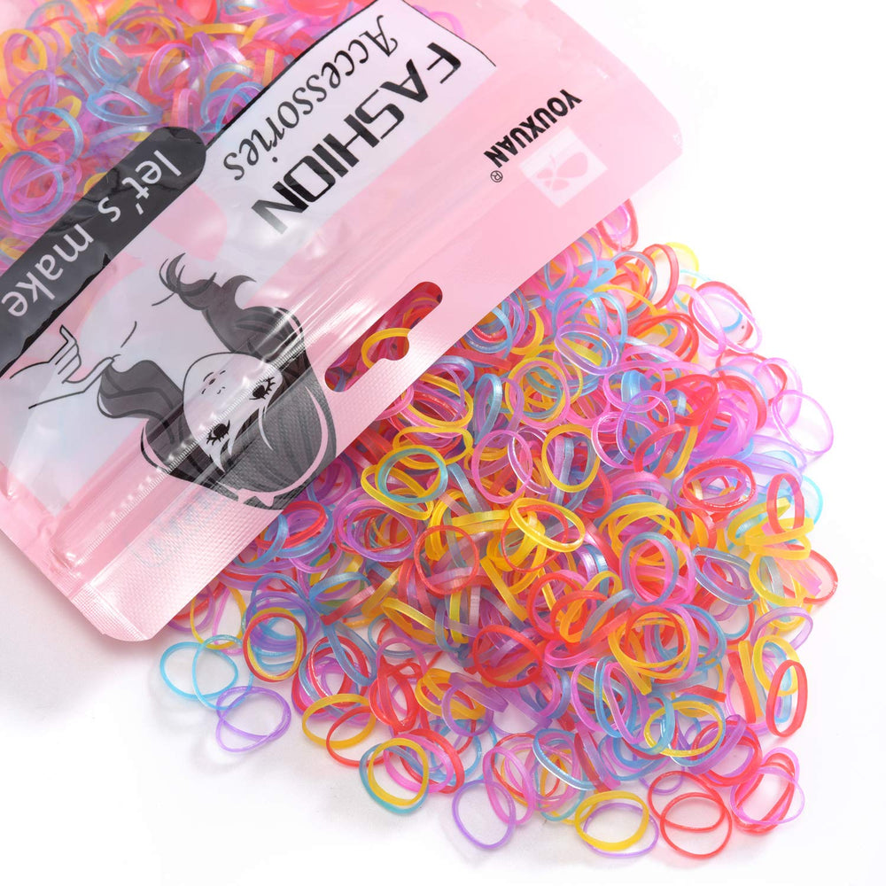 Elásticos mini para cabello de niñas, suaves y duraderos.