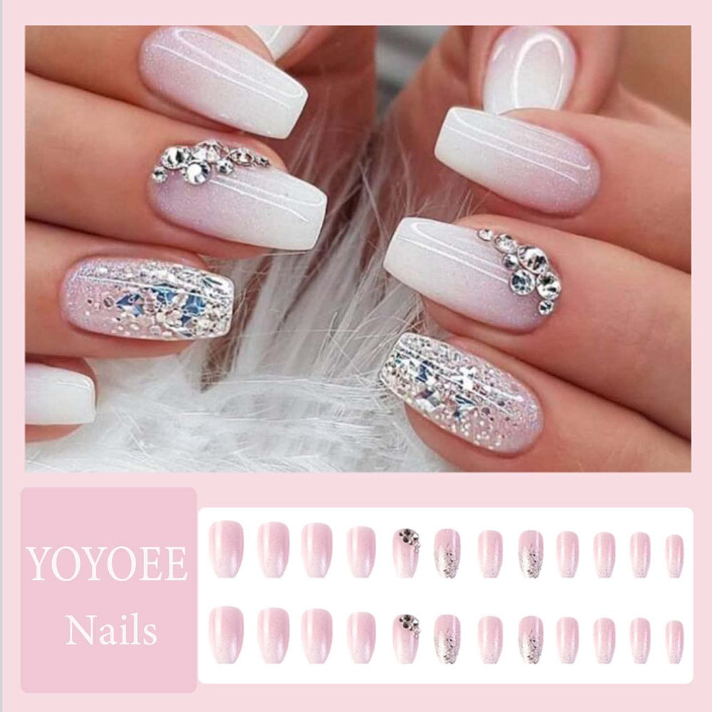 YoYoee Uñas forma ataúd con 12 tallas para ajuste perfecto